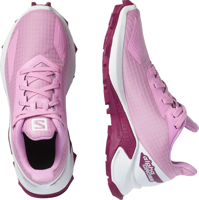 SALOMON ALPHACROSS BLAST J ORCHID/WHT/PLUM