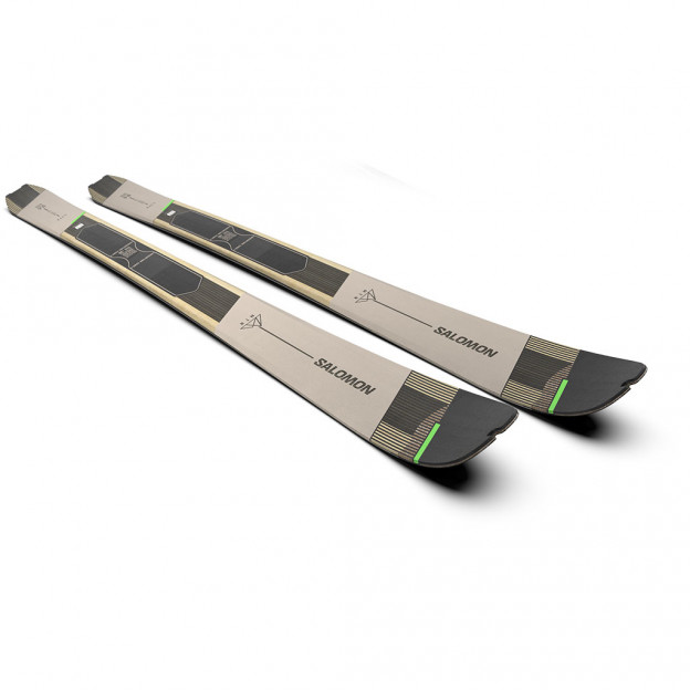 SALOMON LYŽE MTN 86 CARBON + SKINS GREY/GREE/BLK