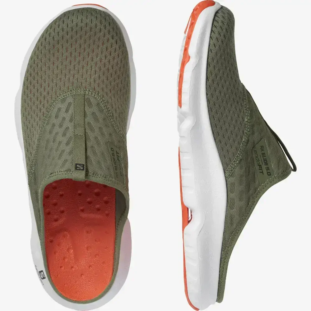 SALOMON OBUV REELAX SLIDE 5.0 DEEP LICHEN GREEN 