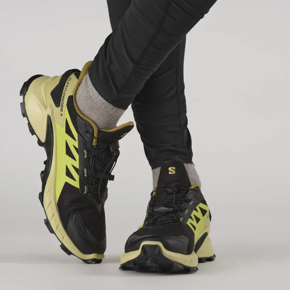 SALOMON SUPERCROSS 4 GTX CLACK/LEEK GREEN/L 