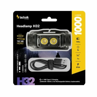 TECHNIK H32 ČELOVKA 1000 LUMEN